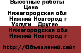 Высотные работы › Цена ­ 100 - Нижегородская обл., Нижний Новгород г. Услуги » Другие   . Нижегородская обл.,Нижний Новгород г.